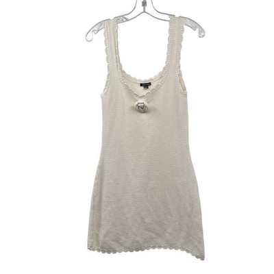 Wild Fable Womens Tight Knit Sweater Dress Sleeveless Cream Size Medium |  eBay