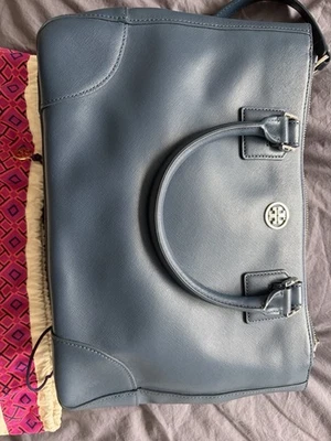 Tory Burch Navy Blue Tote - Image 1 of 4
