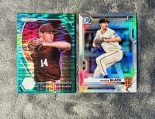 Mason Black 2021 Prizm Draft Picks Green Pulsar & Bowman Draft 1st Refractor