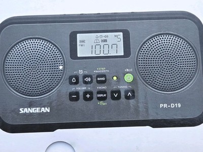 Sangean PR-D19 FM Stereo/AM Digital Tuning Black Portable Radio new