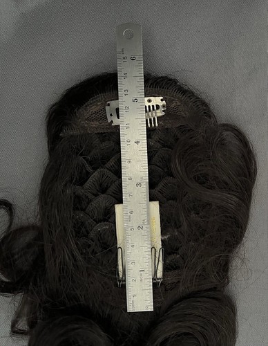 NWoT JACQUELYN Wigs HUMAN HAIR • P.T. Wiglet Add-on DARK BROWN • Honeycomb Base - Picture 5 of 6