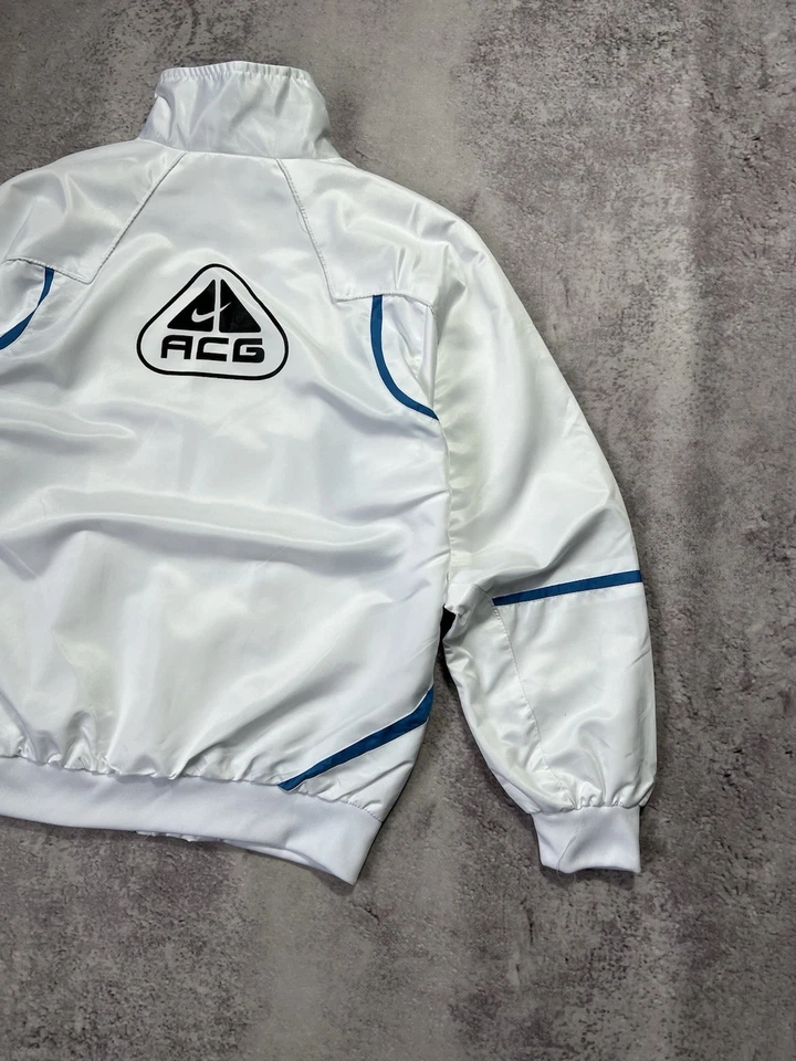 Vintage Bootleg Nike ACG Track Jacket cremallera completa - blanco/azul - tal... - Imagen 2 de 4