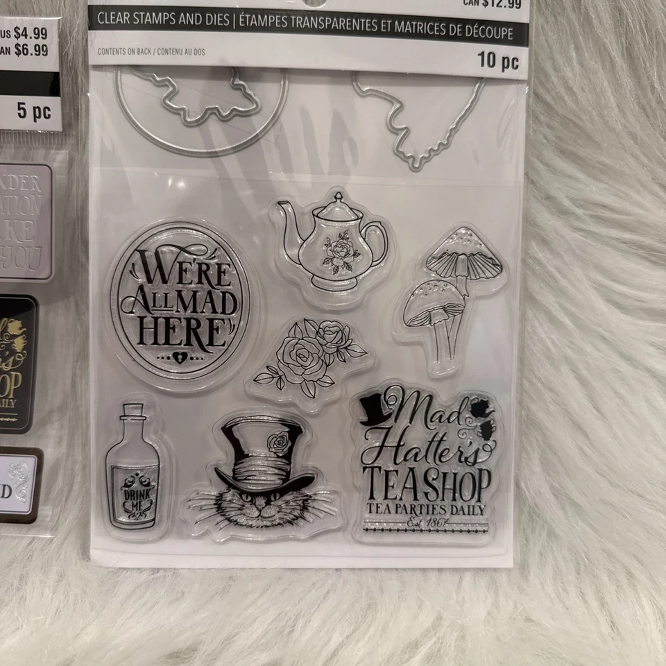 Recollections Alice In Wonderland Sticker Book, Sticker Sheet & Clear Stamps - Image 4 of 4