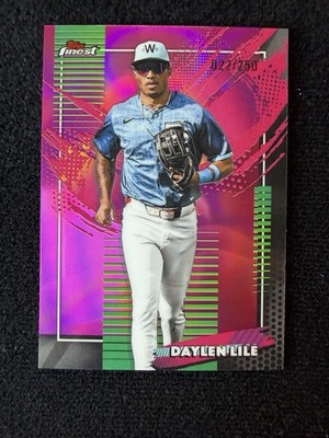 Daylen Lile 2026 Topps Finest Pink Refractor /250 Rare #257 Washington Nationals