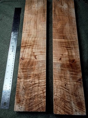 20'' Curly Maple Bookmatched Guitar Top Set Figured Flame Maple 2 Piece...