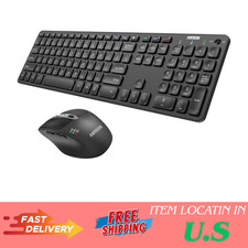 Universal Multi-Device Bluetooth Keyboard and Mouse Full Size Wireless Bluetooth