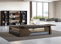 Stilvoller Brauner Eckschreibtisch Designer Arbeitszimmer Tische MöBel