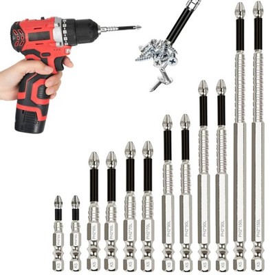 12-Pack K5 Impact Resistant Non Slip Bit,High Magnetic Screwdriver Drill Bit Set