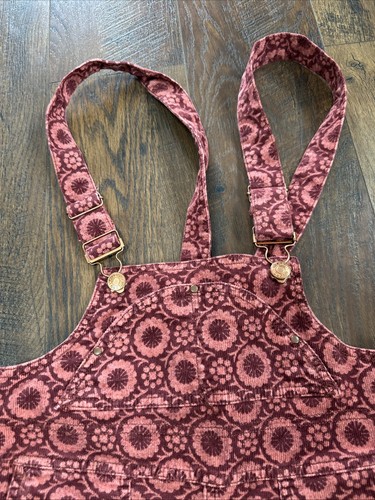Anthropologie Pilcro Relaxed Floral Corduroy Overalls Size 27 - Picture 5 of 9