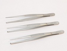 (1) Jarit 130‑160 Tissue Forceps, 1 × 2 Teeth, 5.5 in.Stanless Germany