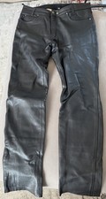 Robuste, weiche Biker Lederhose Gr. 52
