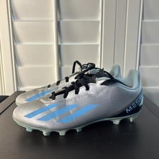 Adidas X Crazyfast Messi Soccer Cleats Size 6 Silver Gray Blue