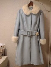 NOS Vintage Seaton Enterprises Ltd Women's Dress Jacket Suit Real White Mink Fur