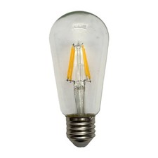 4 Pack 6W LED Edison Light Vintage Bulbs 2700K Soft White E26 600lumen 6pcs ST58