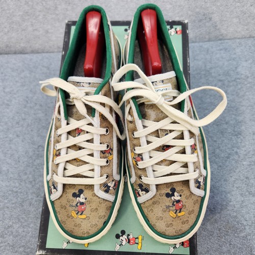 Gucci Disney Tennis 1977 Shoes Mens Size 10 Mickey Mouse GG Canvas Limited Editi - Picture 10 of 15