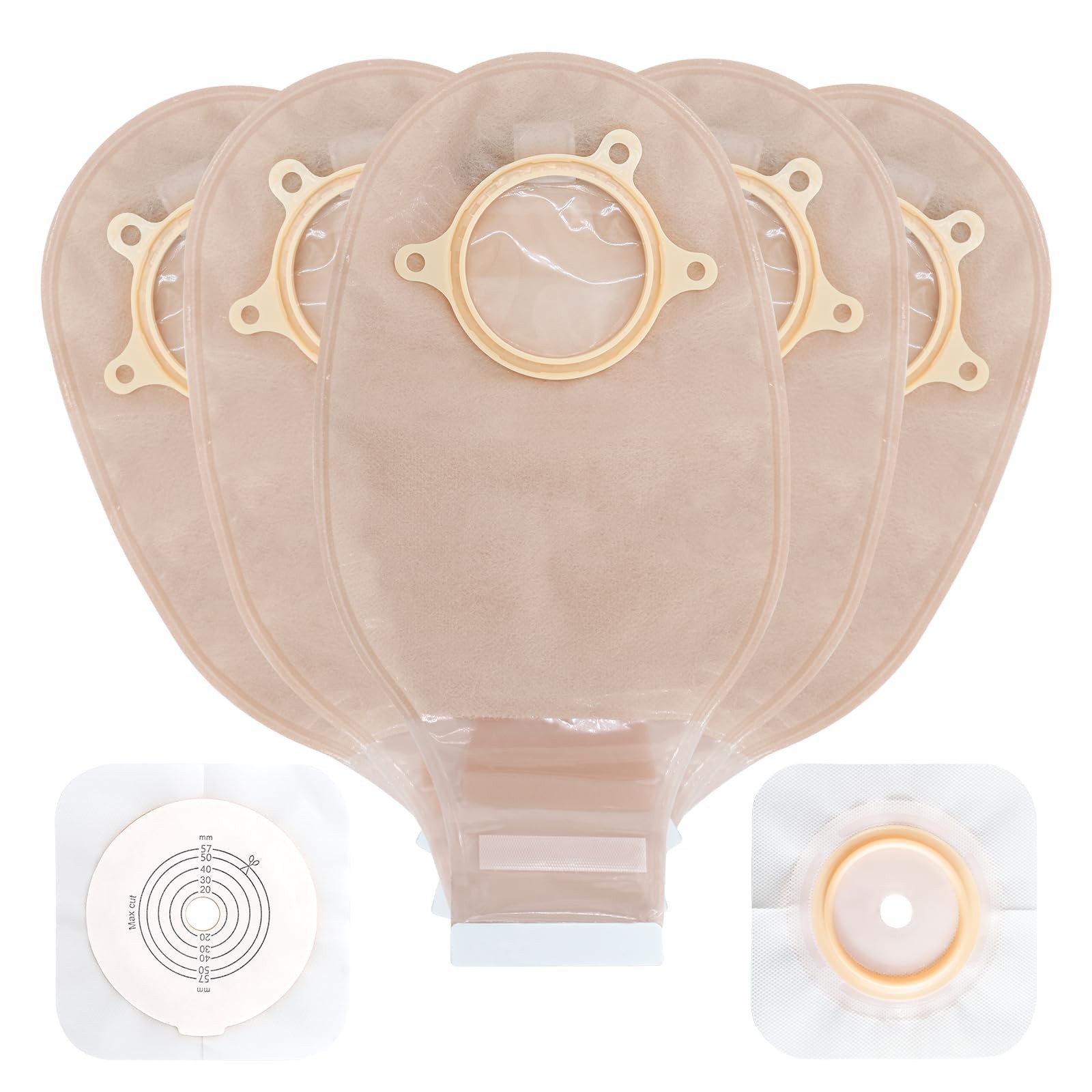 KONWEDA 21PCS Ostomy Bags,Colostomy Supplies,Two Piece Drainable Ostomy Pouch...