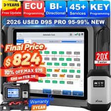 2026 XTOOL D9S PRO ECU Key Programming Tool B...