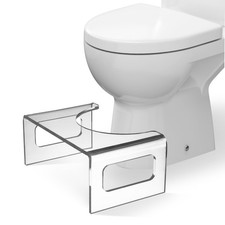 Squat Potty Toilet Foot Stool Clear Acrylic Waterfall Design 7-Inch