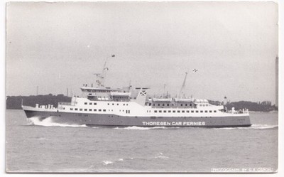 Viking III Thoresen Autofähren G.A. Osbon Schifffahrtsfoto Southampton 60er Jahre 1965