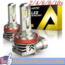 AUXITO H11 LED Headlight Kit Low Beam bulb Bright 6000K Canbus Error FreeDS 2/4X