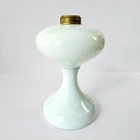 Vintage Milk Glass Oil Lamp Base, White w/ Light Bluish Green Tint (As-Is)