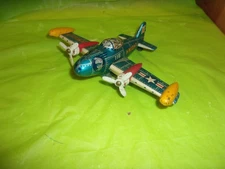 VINTAGE ORIGINAL BANDAI MADE IN JAPAN TIN FRICTION "KNIGHT K-116" TOY AIRPLANE!
