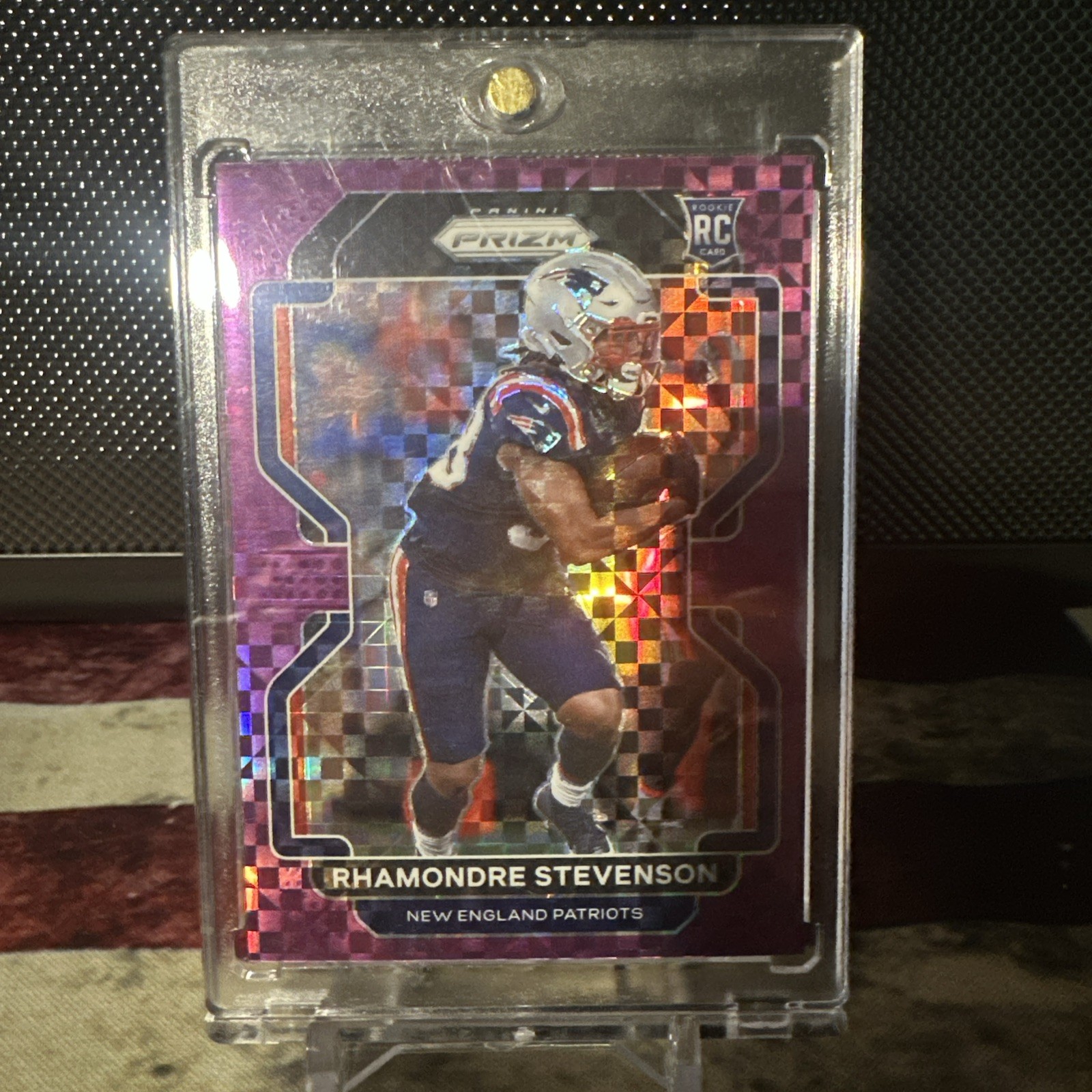 2021 Panini Prizm - Rookie Rhamondre Stevenson #367 Purple Power Prizm /49 (RC)