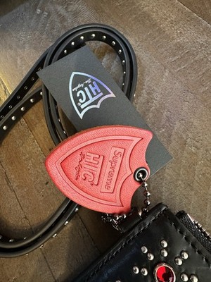 🚨Supreme x HTC Studded Wallet Black Leather Italian Made