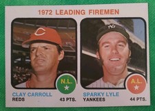 1973 Topps - League Leaders Sparky Lyle, Clay Carroll #68