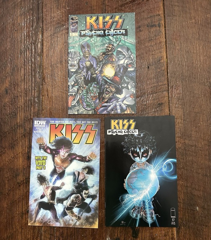 Vintage Lot of 3 KISS Comic Books IDW Psycho Circus Rock N Roll
