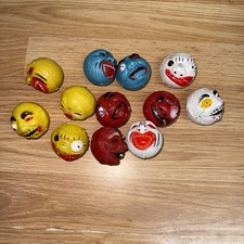 Lot of 12 - 2" KO Madballs Monster Blowmold Plastic Gross Out Weirdball
