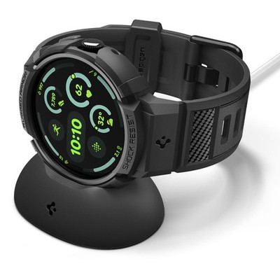 For Pixel Watch 4 (45mm) | Spigen Rugged Armor Pro Case + Charging