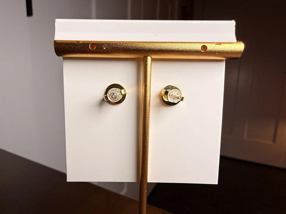 Tory Burch珍珠母三叶草耳钉 — 第 2/2 张图片