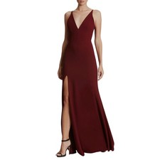 Dress the Population Women's Formal Dress Size Medium Burgundy Red Mermaid Gown