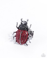 Paparazzi Beetle Bling - Red - Black & Red Rh...