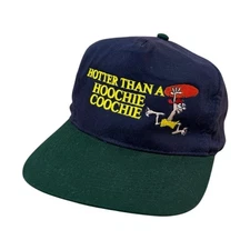 Vintage 80s/90s Hotter Than A Hoochie Coochie Surf Embroidered Otto Cap