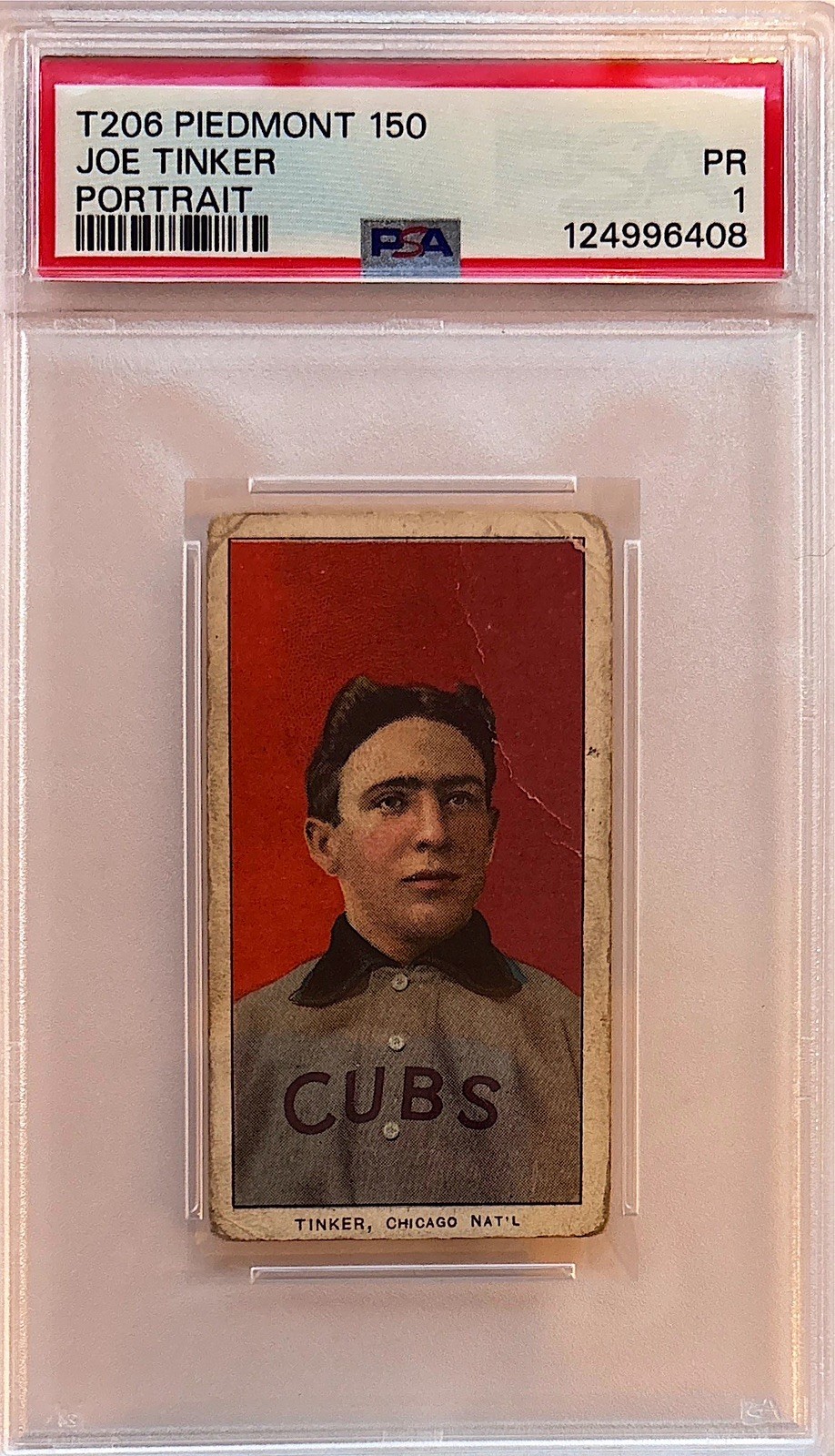 1909-11 T206 Piedmont 150- Joe Tinker  Portrait PSA 1