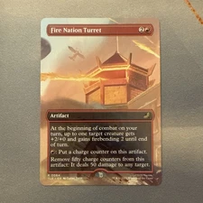 Fire Nation Turret MINT Borderless 64 Avatar Eternal TLE MTG Rare Unplayed M/NM