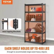 Storage Shelving Unit 5Tier Adjustable 2000 lbs Capacity Heavy Duty