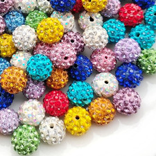 12Mm Rhinestone Beads 100Pcs 12Mm Diameter Charms Mix Colors Randomly for Jewelr