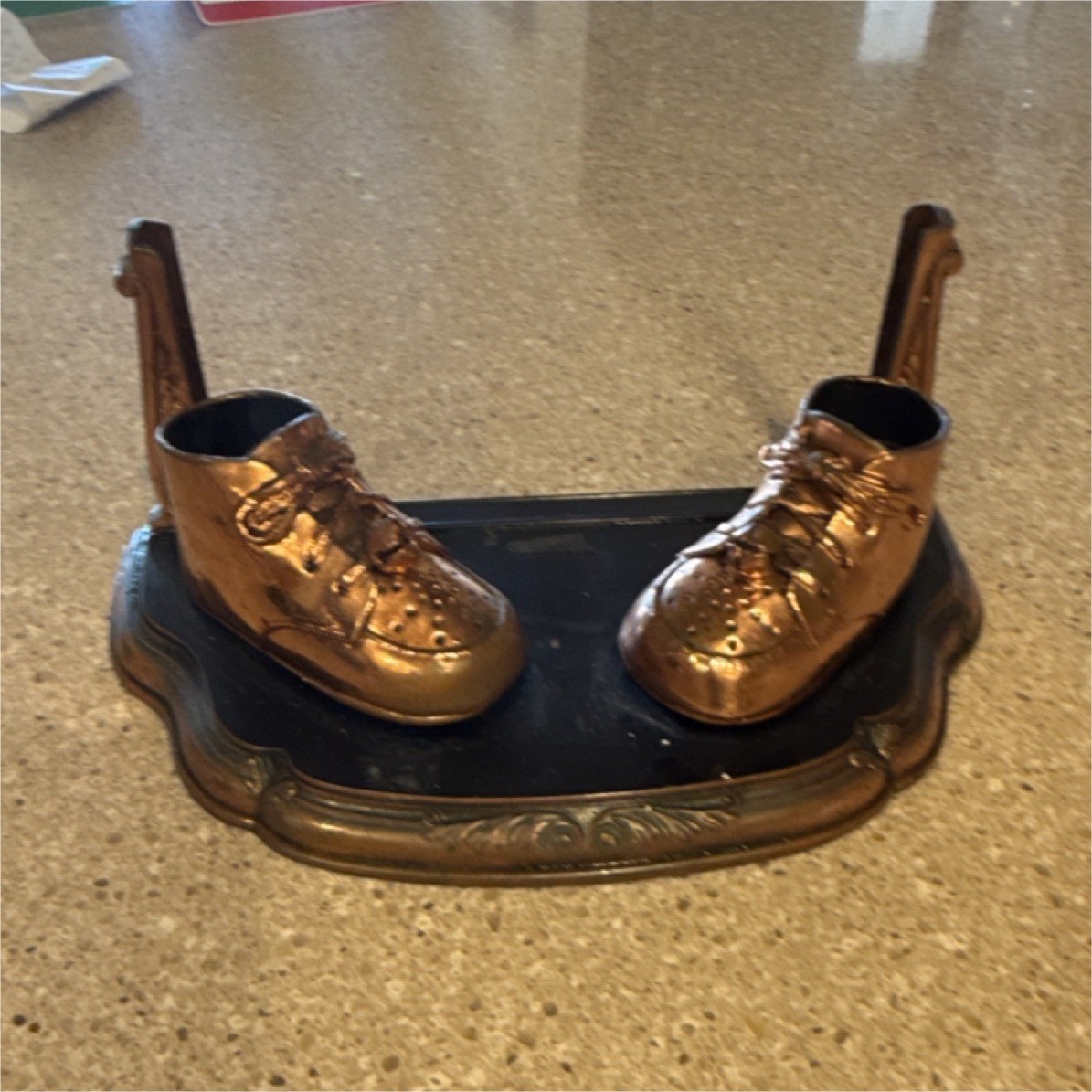 Bronze Metal Baby picture frame holder Decorative Base