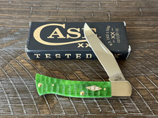 Case XX 11445 Bright Green Bone Gator Jig Case Axe Handle