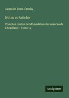 Augustin Louis Cauchy | Notes Et Articles | Taschenbuch | FranzöSisch (2025)