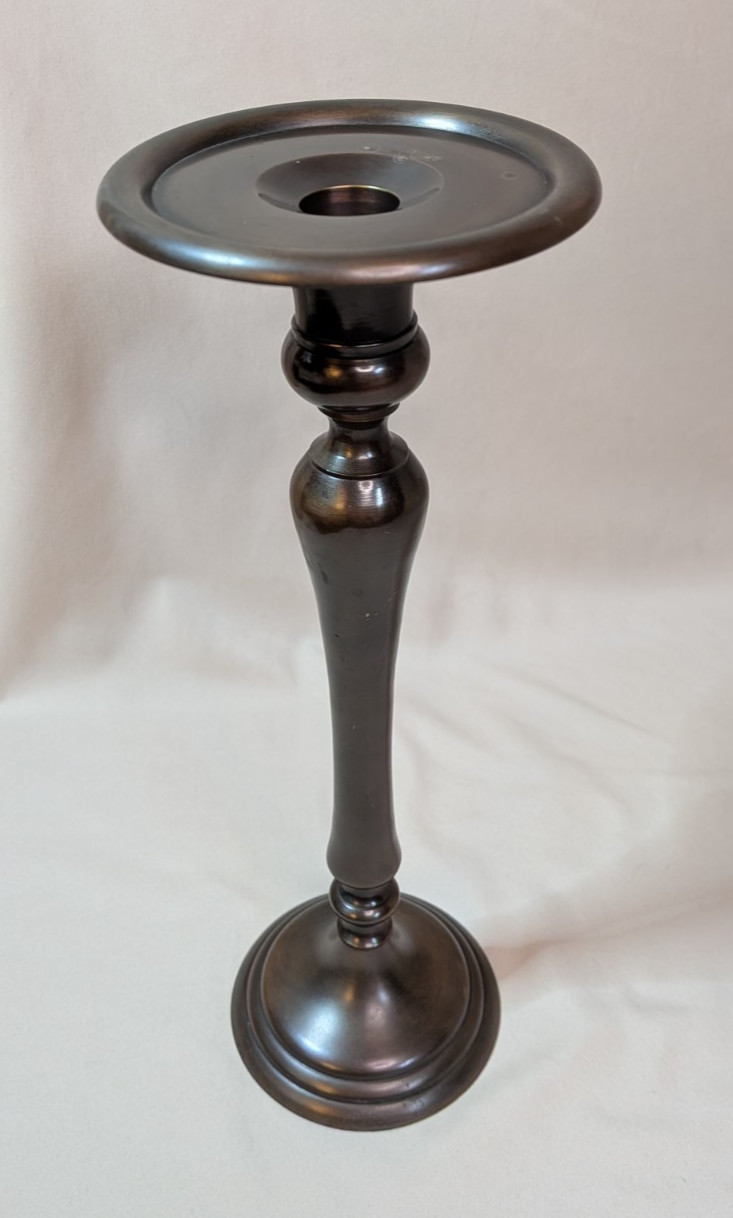 Pillar Or Taper Faux Bronze Copper Classic Heavy
