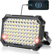 LED Camping Lights Outdoor Rechargeable, 12000Mah Work Flood Light 10000LM with 