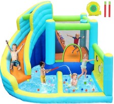 FBSPORT Inflatable Bounce House Water Slide Park, Bouncy Castle with Blower f...