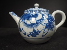 Antique Chinese Teapot- Hand Painted Porcelain - Kangxi Style?  Blue & White