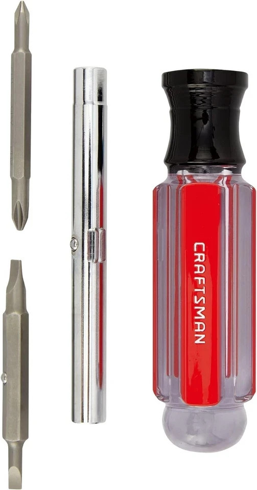 CRAFTSMAN Screwdriver Multi-Bit Set, 6 in 1 Acetate Handle
