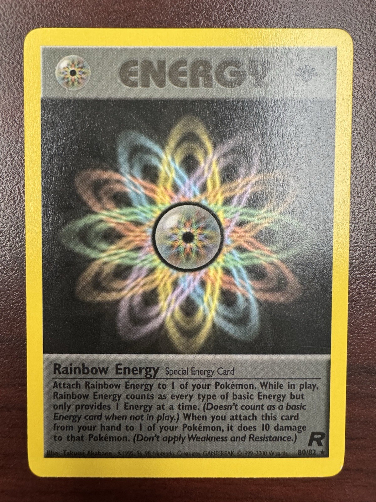 Pokemon Card - Rainbow Energy Team Rocket 1st Edition 80/82 Rare LP