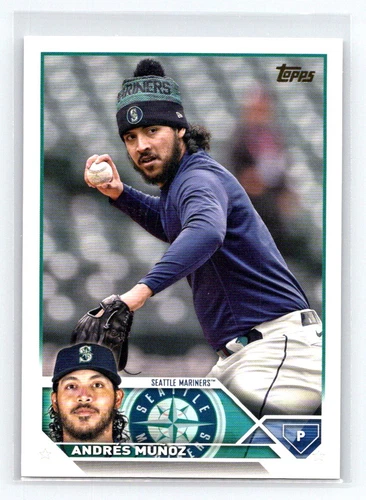 2023 Topps Update Andrés Muñoz #US21 Mariners Golden Mirror Image Variation SSP